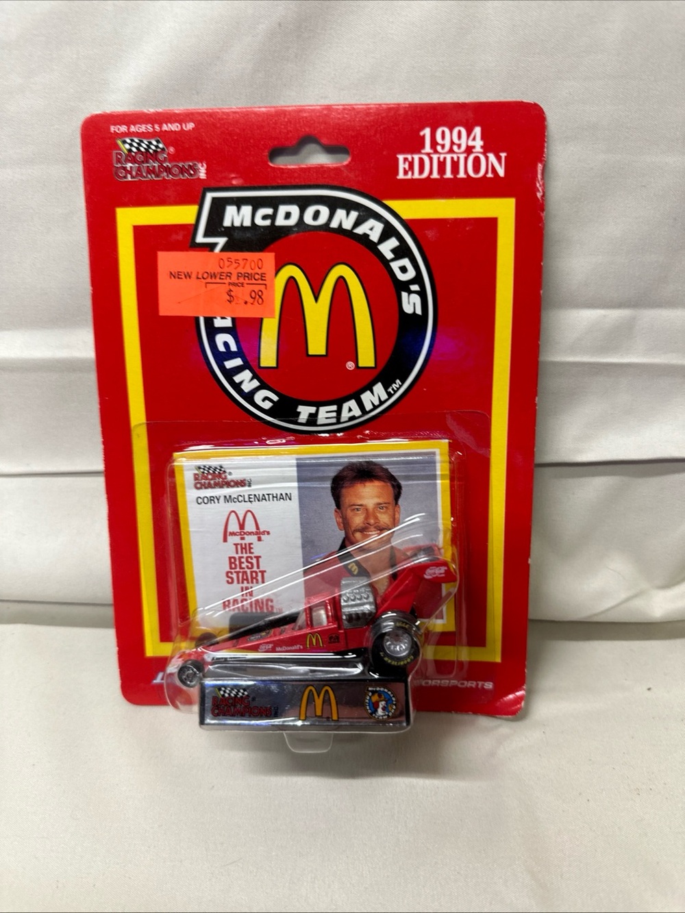 McDonald's Red and Yellow Racing Champion Toy Car